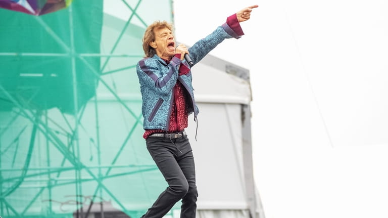 Mick Jagger, of the Rolling Stones, performs during the New...