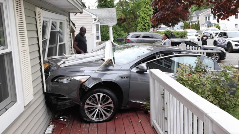 A car crashed into a home on East Halley Lane...