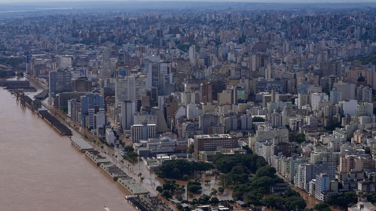 The city of Porto Alegre is flooded after heavy rain...