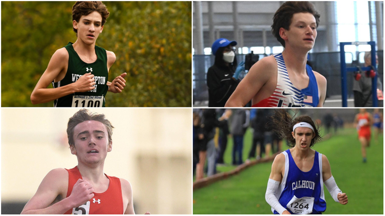 Clockwise, from top left: Westhampton's Trevor Hayes and Max Haynia,...