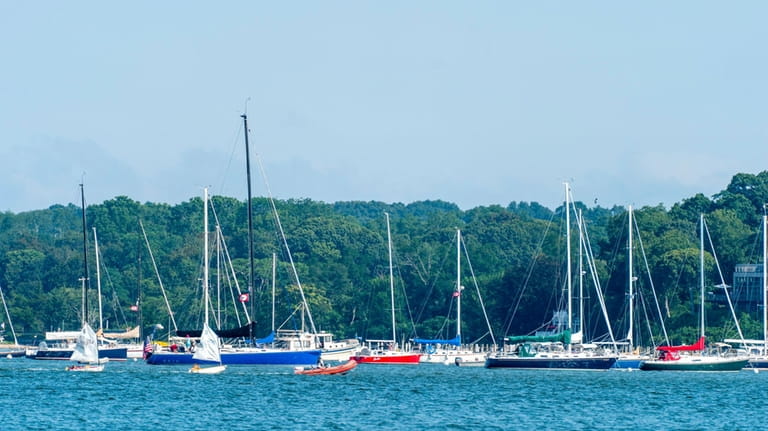 A view of Shelter Island from the North Ferry.