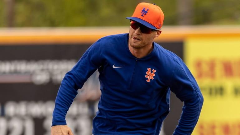New York Mets outfielder Brandon Nimmo during a spring training...