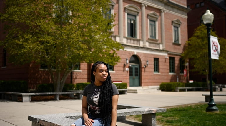 Ashnaelle Bijoux poses on campus, Saturday, April 27, 2024, at...