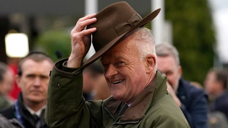 Willie Mullins celebrates his 100th Cheltenham Festival victory after horse...