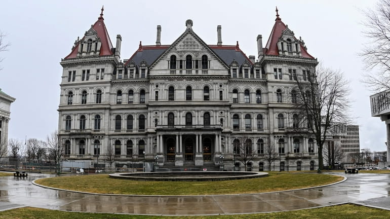 The New York State Capitol in Albany, where lawmakers passed...