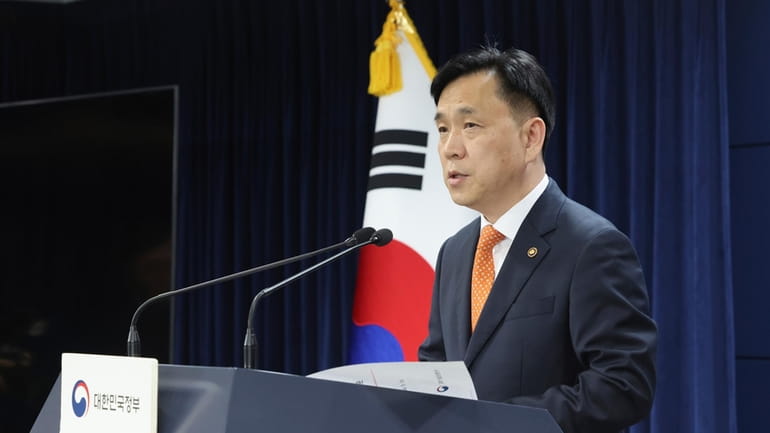 Kang Dohyun, South Korea's second vice technology minister, speaks at...