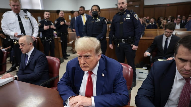 Former President Donald Trump attends his trial at the Manhattan...