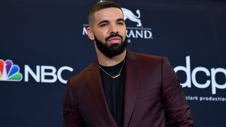 Drake poses at the Billboard Music Awards in Las Vegas...