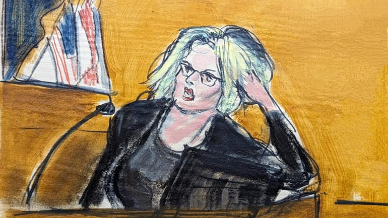 Stormy Daniels testifies in Manhattan criminal court, Tuesday, May 7,...