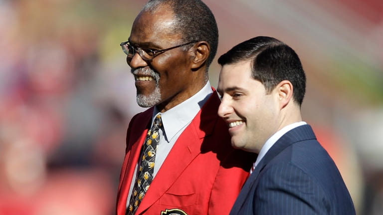 San Francisco 49ers Hall of Fame football player Jimmy Johnson,...