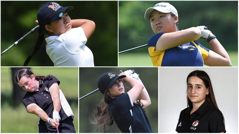 (Clockwise from top left) Madison Chen of Manhasset, Renna Chang of Jericho, Ava...