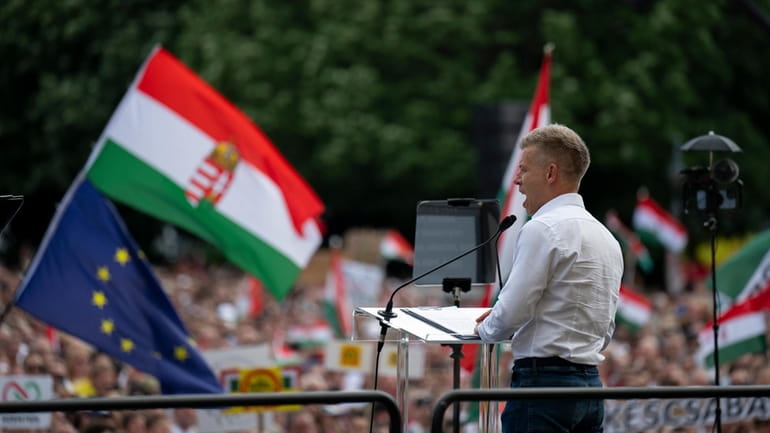 Péter Magyar, a rising challenger to Hungarian Prime Minister Viktor...