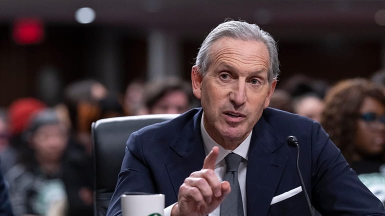 Starbucks founder and former CEO Howard Schultz testifies before the...