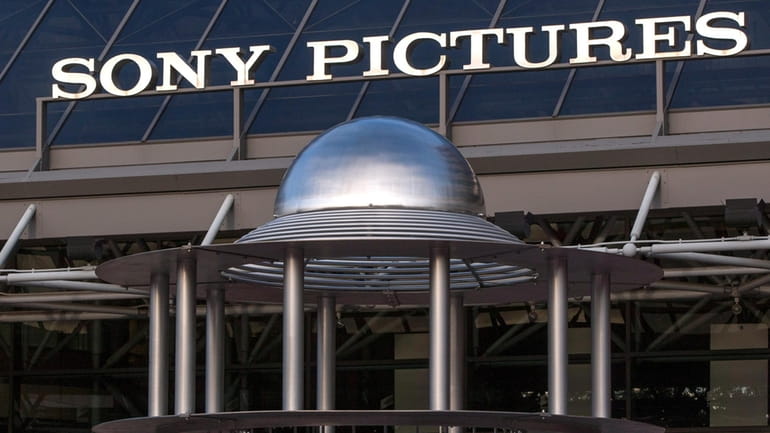 The Sony Pictures Plaza building is seen, Dec. 19, 2014,...