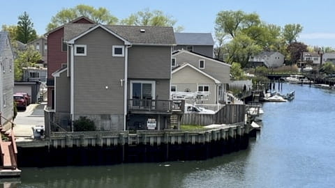 This $548,300 Colonial in Baldwin Harbor is on the water.