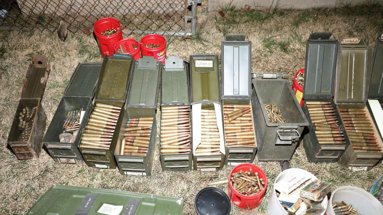 A cache of ammunition allegedly found inside the home of...