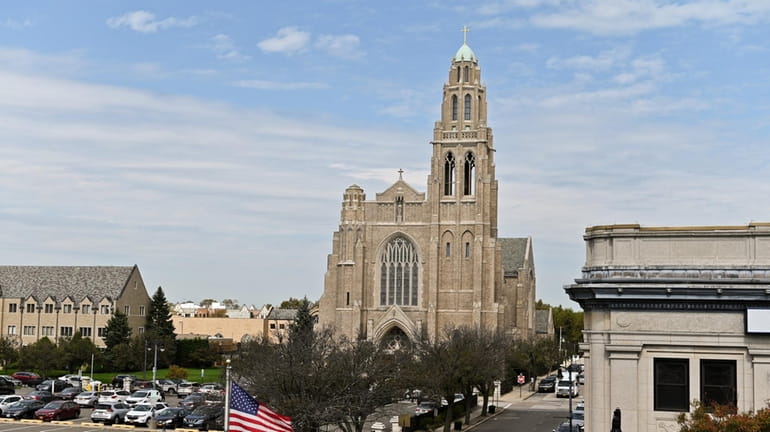 A view of St. Agnes Cathedral in Rockville Centre in 2020.