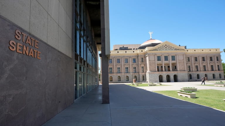 The Arizona Senate building at the state Capitol stands, April...