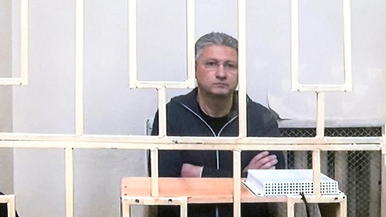 In this photo released by the Moscow's City Court, Russian...