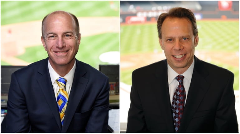 Mets broadcasters Gary Cohen and Howie Rose.