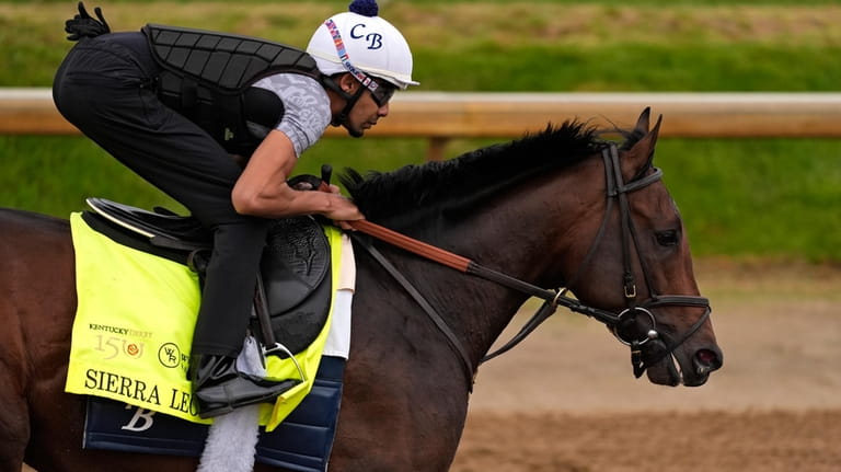 Kentucky Derby hopeful Sierra Leone works out at Churchill Downs...