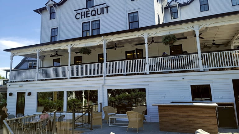 A view of the tavern at The Chequit hotel in...