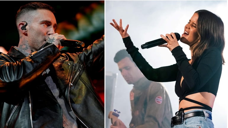 Adam Levine of Maroon 5 performs in October 2023 in...