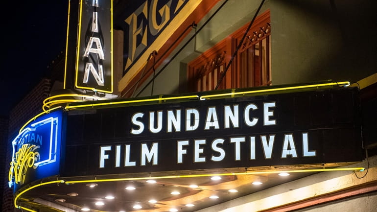 The marquee of the Egyptian Theatre appears during the Sundance...