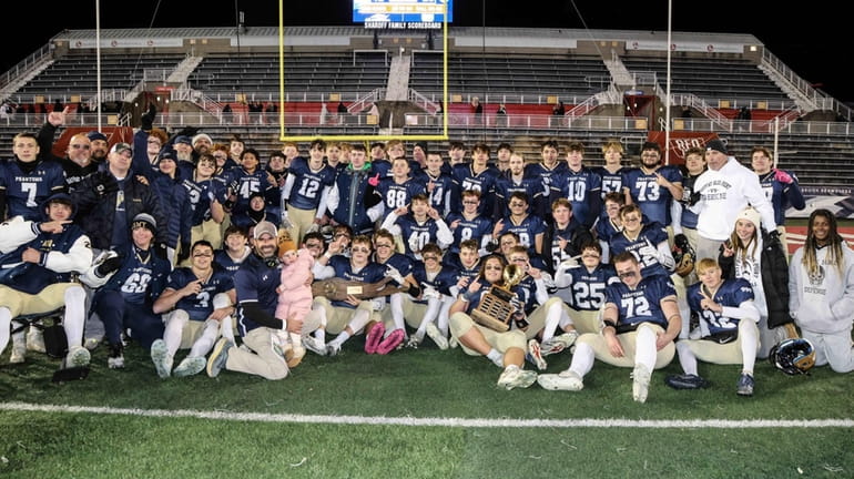 Bayport-Blue Point poses with the the Long Island Class IV...