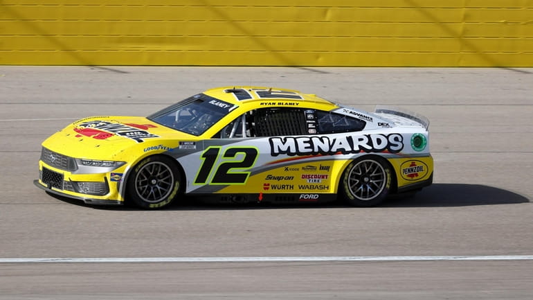 Ryan Blaney (12) drives during a NASCAR Cup Series auto...