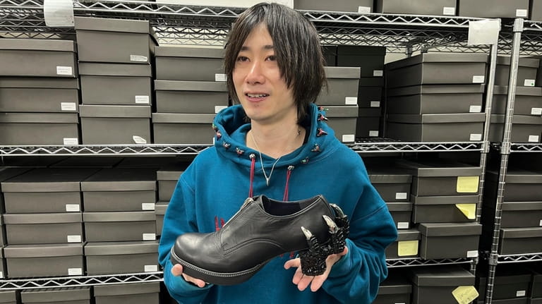 Ryosuke Matsui, the Japanese designer of the Godzilla shoes worn...