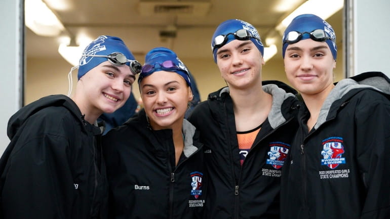 Hauppauge-Smithtown's Mary Grace Waring, Sofia Burns, Sarah Lucca and Julia Lucca...