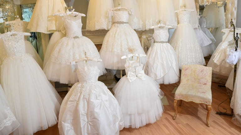 Communion dresses at Buttons and Bows in St. James on...