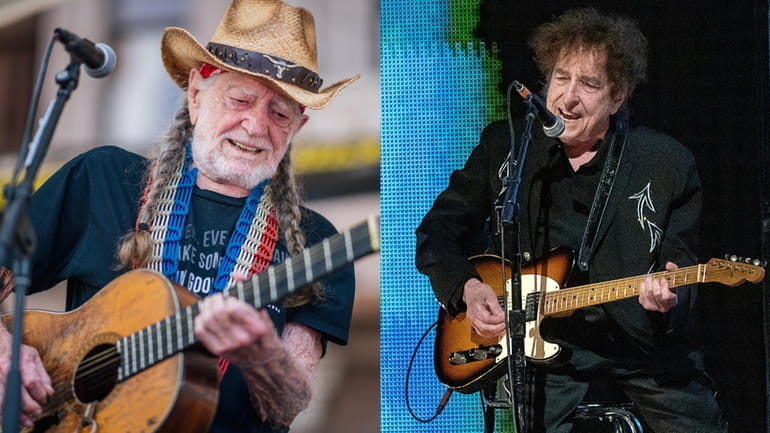 Willie Nelson, left, and Bob Dylan will go on the...
