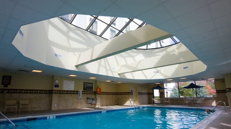 The indoor swimming pool is available to guests at the...