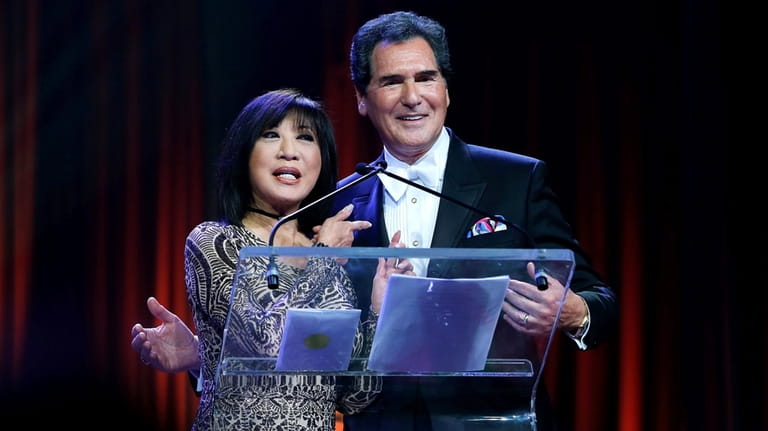 Kaity Tong and her former "Eyewitness News" co-anchor Ernie Anastos...