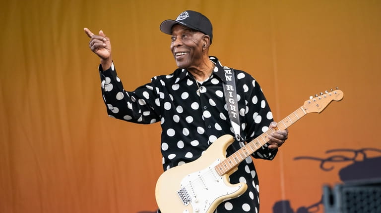 Buddy Guy performs at the 2023 New Orleans Jazz &...