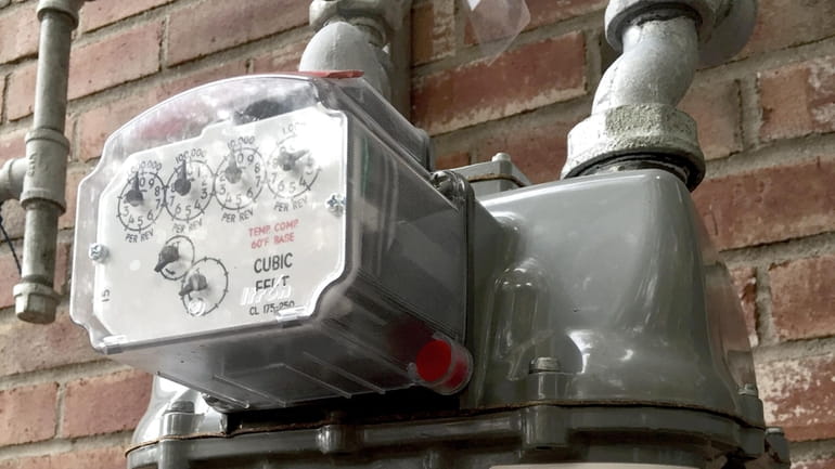 Commercial gas meter in Riverhead for National Grid.