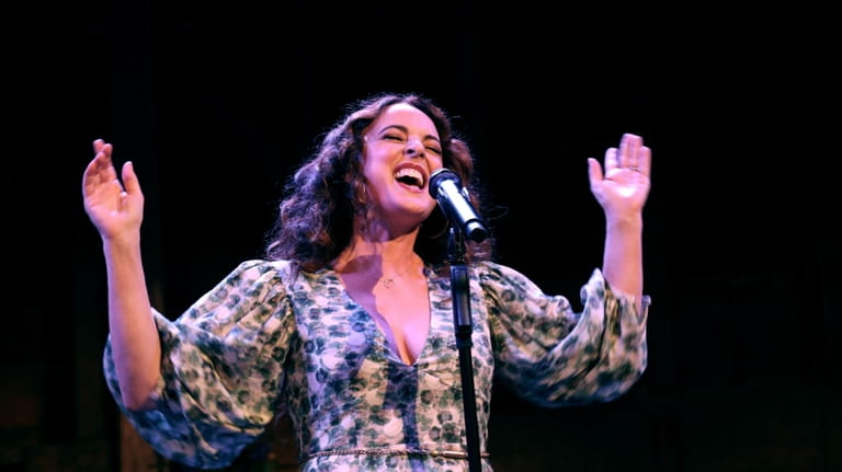  Melissa Errico performing in 2021 in  Holmdel, New Jersey.