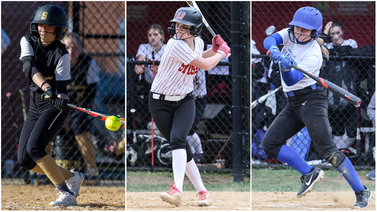 From left: Angie DeLuca of Sachem North, Taylor Renny of...
