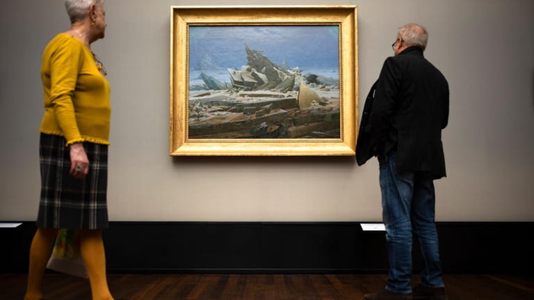 People look to Caspar David Friedrich's painting 'The Sea of...