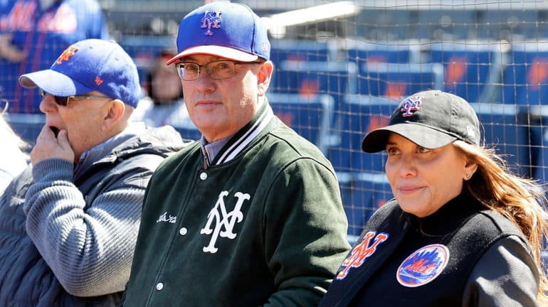 New York Mets owners Steve Cohen and Alex Cohen attend Opening...