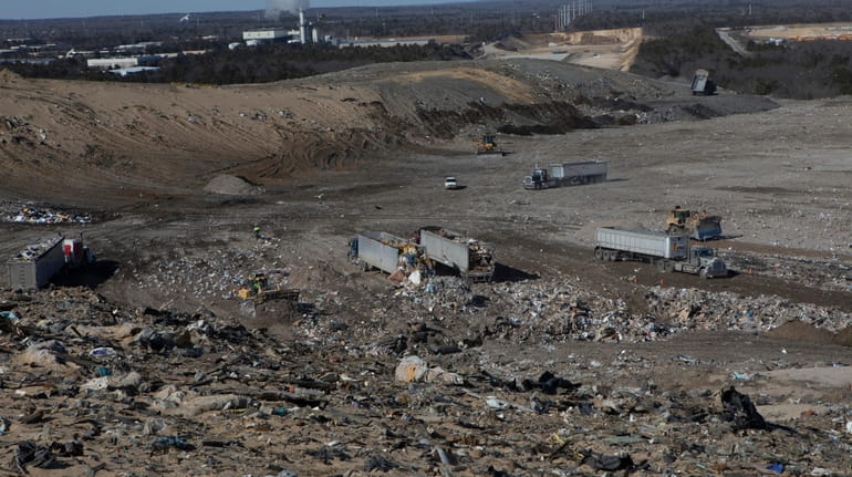 The Brookhaven Town landfill in 2019. As much as 40% of what...