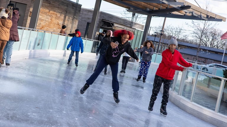 Skaters at the Rinx at Wyandanch Plaza in Wyandanch in...