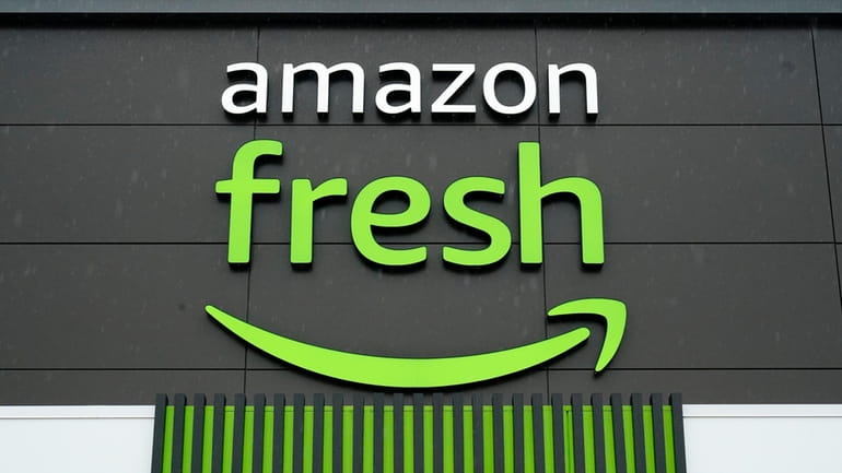 An Amazon Fresh grocery store is seen, Feb. 4, 2022,...