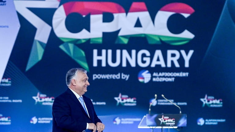 Hungarian Prime Minister Viktor Orban arrives at the third Hungarian...