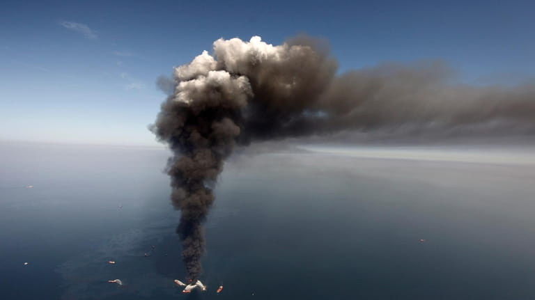 Oil leaks in the Gulf of Mexico southeast of Venice...