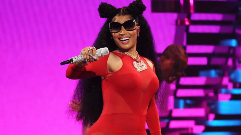 Nicki Minaj performs at the 2023 MTV Video Music Awards in...