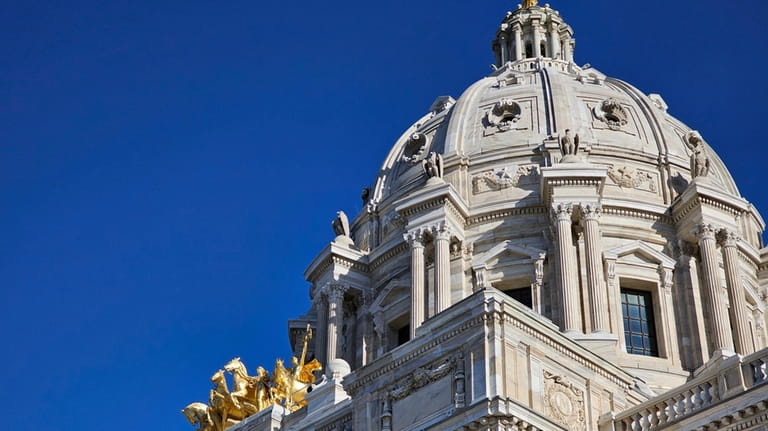 The dome of the Minnesota State Capitol in St. Paul...