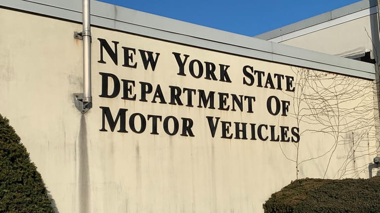 The exterior of the New York State Department of Motor...